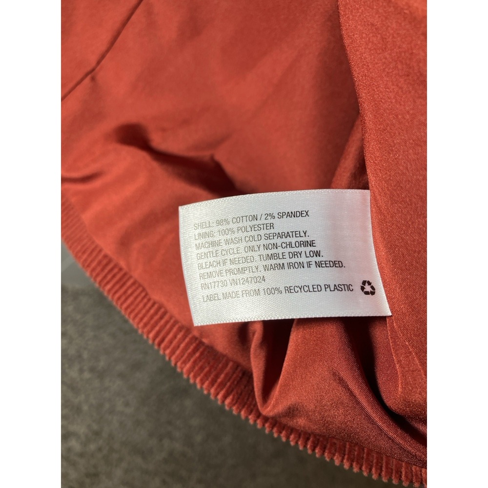 A New Day Women's 10 Burnt Orange Corduroy Button Blazer Warm Work Academic - Picture 8 of 9